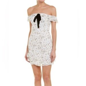 Aiden Floral Mini Dress Women’s Large Ruffle Coquette Cottage Core Bow Romantic